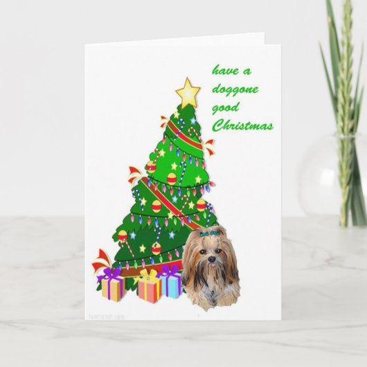 LHASA APSO CHRISTMAS FEIERTAGSKARTE (Vorderseite)
