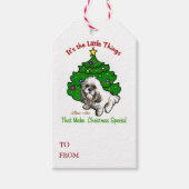 Lhasa Apso Christmas Geschenkanhänger (Vorderseite)