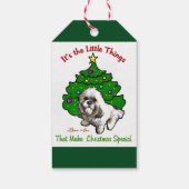 Lhasa Apso Christmas Geschenkanhänger (Rückseite)