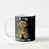 Lhasa Apso Christmas I'm Fine Everything Is Fine Kaffeetasse (Links)