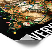 Lhasa Apso Christmas I'm Fine Everything Is Fine Poster (Ecke)