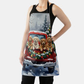 Lhasa Apso Christmas Red Truck Holiday Schürze (InSitu)