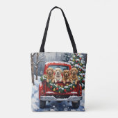 Lhasa Apso Christmas Red Truck Holiday Tasche (Rückseite)