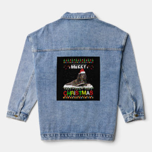 Lhasa Apso Christmas Tree Light Pajama Xmas Dog Jeansjacke