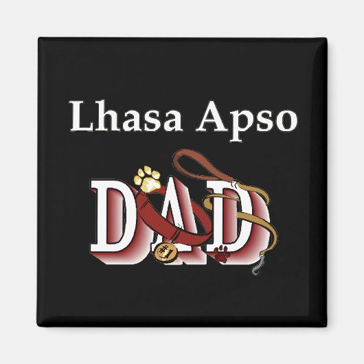 Lhasa apso dad Magnet (Vorne)