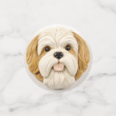 Lhasa Apso Dog 3D Inspiriert Konfetti (Klein Vorderseite)