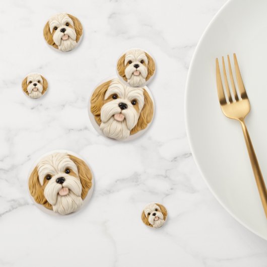 Lhasa Apso Dog 3D Inspiriert Konfetti (Gruppe)