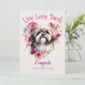 Lhasa Apso Dog Adoption, Gotcha Tag Karte (Stehend Vorderseite)