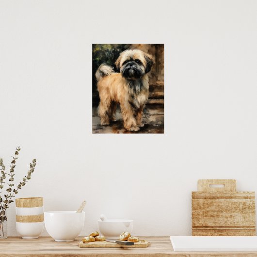 Lhasa Apso Dog Art Print Poster (Küche)