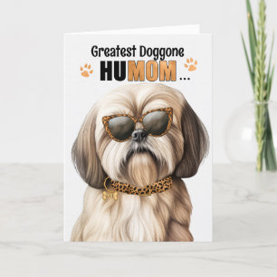 Lhasa Apso Dog Best HuMOM Ever Mother Day Feiertagskarte