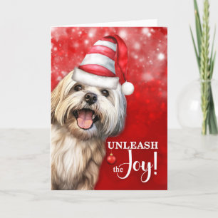 Lhasa Apso Dog Entleash die Freude Weihnachten