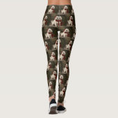 Lhasa Apso Dog in Schnee Weihnachten Leggings (Rückseite)