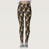Lhasa Apso Dog in Schnee Weihnachten Leggings (Vorderseite)