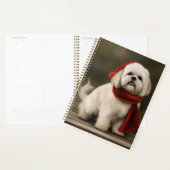 Lhasa Apso Dog in Schnee Weihnachten Planer (Anzeige)