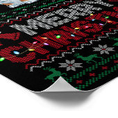 Lhasa Apso Dog Lovers Weihnachtsmannmütze Weihnach Poster (Ecke)