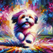 Lhasa Apso Dog Portrait Akryllische Art Print Dog Puzzle