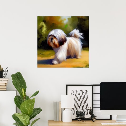 Lhasa Apso Dog Poster (Heimbüro)