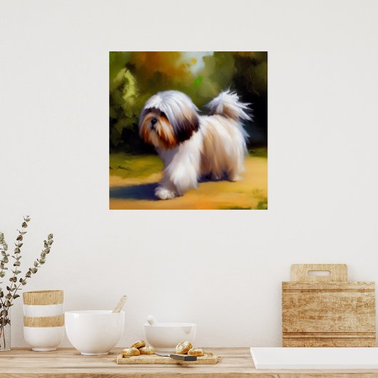 Lhasa Apso Dog Poster (Küche)