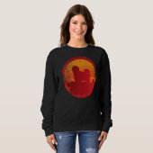 Lhasa Apso Dog Retro Sunset Sweatshirt (Vorne ganz)