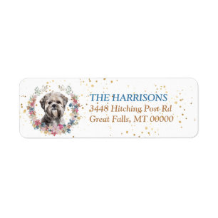 Lhasa Apso Dog Spring Flowers Kreath