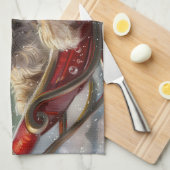 Lhasa Apso Dog Weihnachtsfest Geschirrtuch (Viertel Falte)