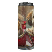 Lhasa Apso Dog Weihnachtsfest Thermosbecher (Rückseite)