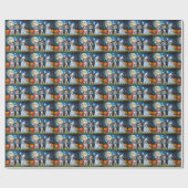 Lhasa Apso Dogs Pumpkin Halloween Funny Geschenkpapier (Flach)