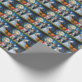 Lhasa Apso Dogs Pumpkin Halloween Funny Geschenkpapier (Ecke)