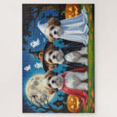 Lhasa Apso Dogs Pumpkin Halloween Funny Puzzle (Vertikal)