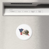 Lhasa Apso Flag Magnet (In Situ (Geschirrspüler))