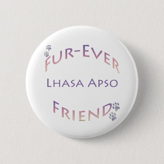 Lhasa Apso Furever Button (Vorderseite)