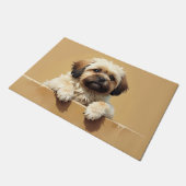Lhasa Apso Fußmatten Kunst Fußmatte (Schrägansicht)