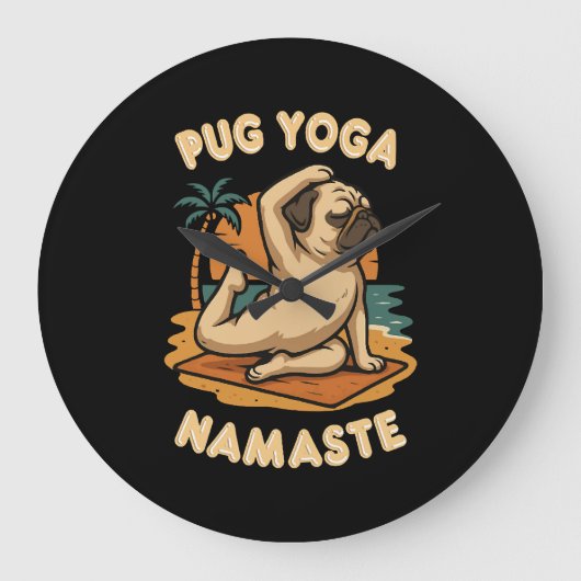 Lhasa Apso Große Wanduhr (Vorderseite)