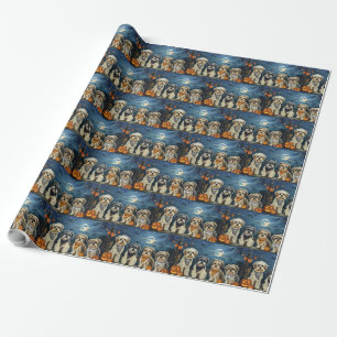 Lhasa Apso Halloween Gruselig  Geschenkpapier