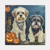 Lhasa Apso Halloween Spooky Magnet (Vorne)