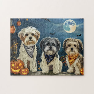 Lhasa Apso Halloween Spooky Puzzle