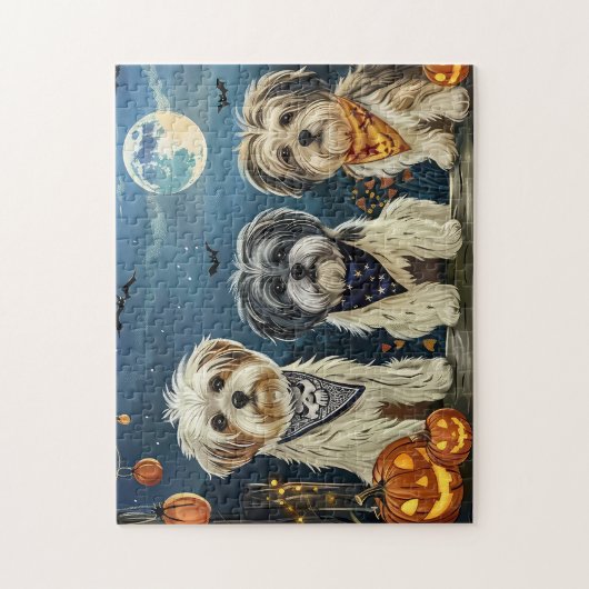 Lhasa Apso Halloween Spooky Puzzle (Vertikal)