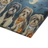 Lhasa Apso Halloween Spooky Schneidebrett (Ecke)