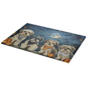 Lhasa Apso Halloween Spooky Schneidebrett (Ecke)