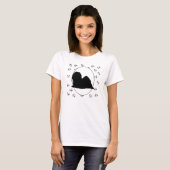 Lhasa Apso Hearts und Pawprints T-Shirt (Vorne ganz)