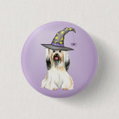 Lhasa Apso Hexe Pinback Button (Vorderseite)