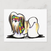 Lhasa Apso Hippie Postkarte (Vorderseite)