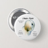 Lhasa Apso History Design Button (Vorne & Hinten)
