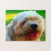 Lhasa Apso Hund Breed. Puzzle (Horizontal)