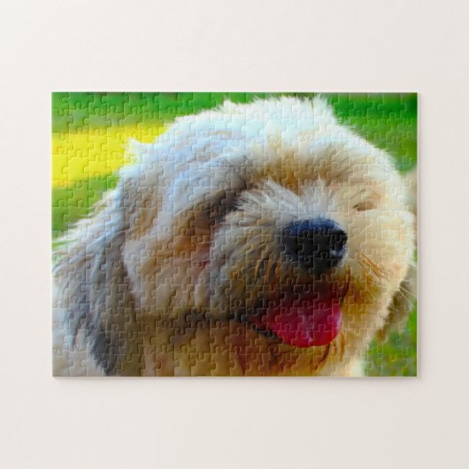 Lhasa Apso Hund Breed. Puzzle (Horizontal)