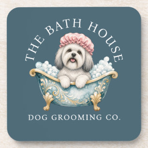 Lhasa Apso Hund Grooming Untersetzer - Türkis