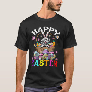 Lhasa Apso Hund Happy Oaster Bunny Eggs Ostern T-Shirt