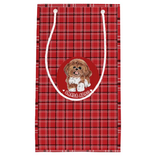 Lhasa Apso Hund Kleine Geschenktüte (Vorderseite)