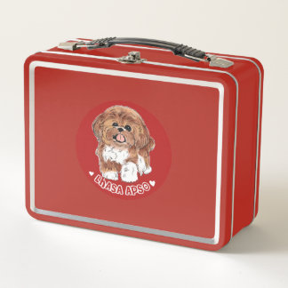 Lhasa Apso Hund Metall Brotdose