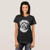 Lhasa-Apso-Hund T-Shirt (Vorne ganz)